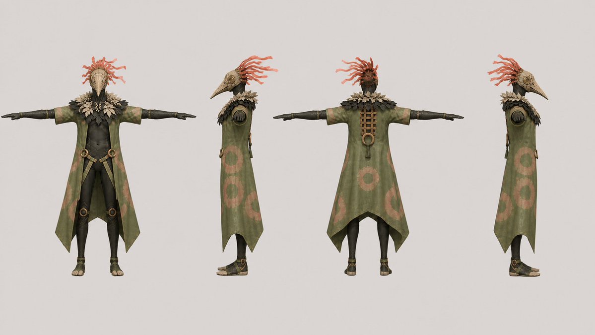 Bird Shaman Character Turnaround
