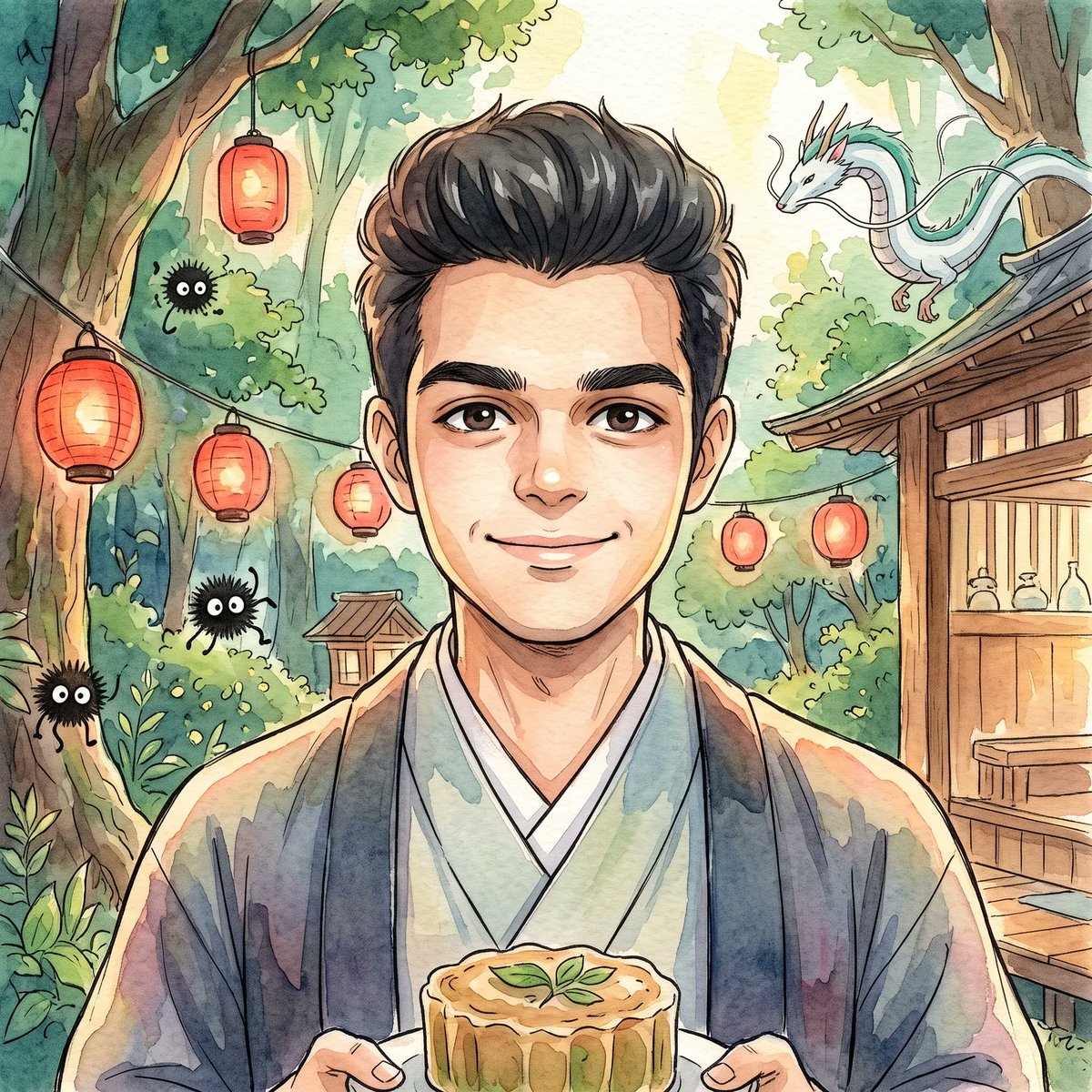 Profile / Avatar - Spirited Away Watercolor Portrait - Image 2