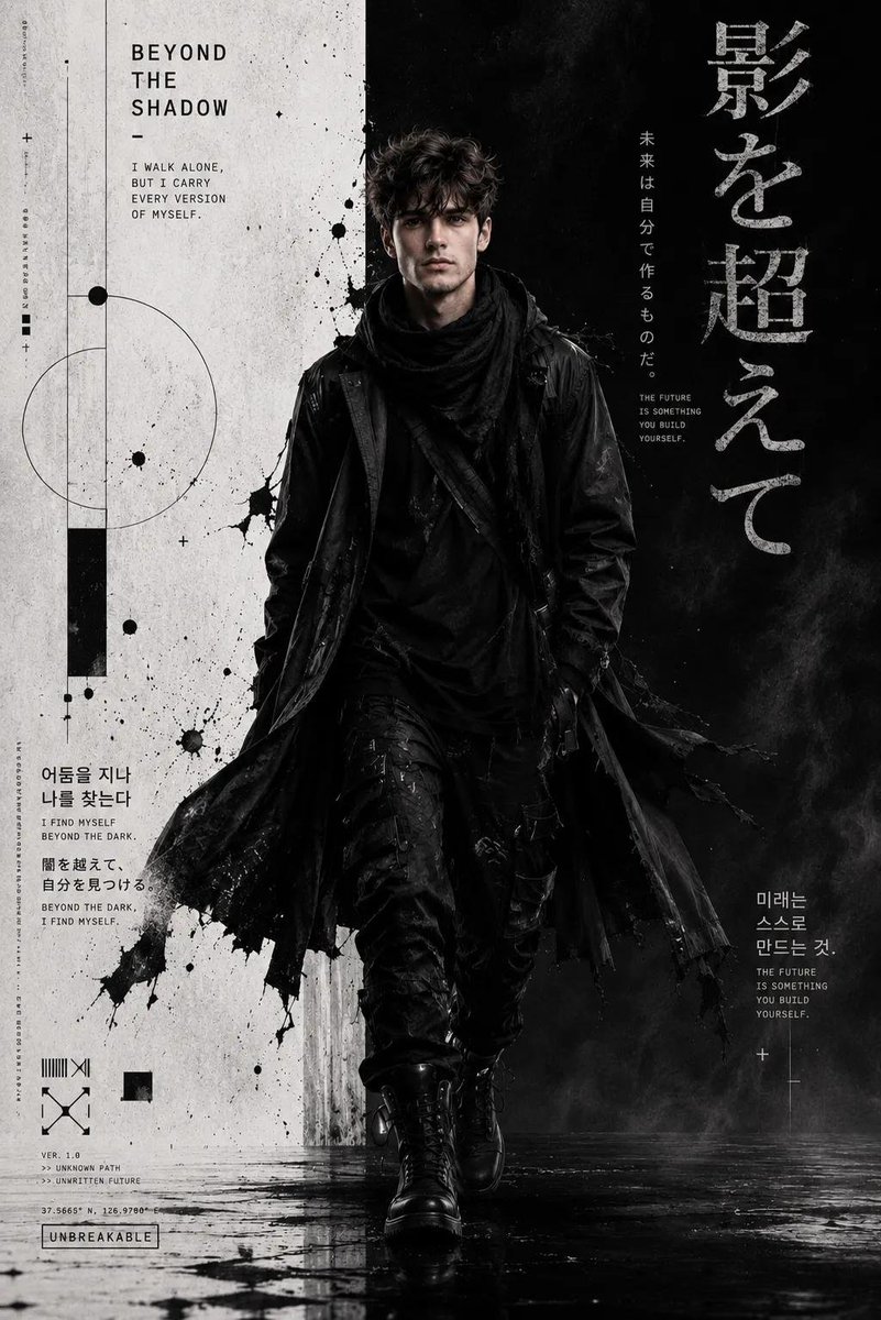 Cyber-Grunge Techwear Fashion Poster