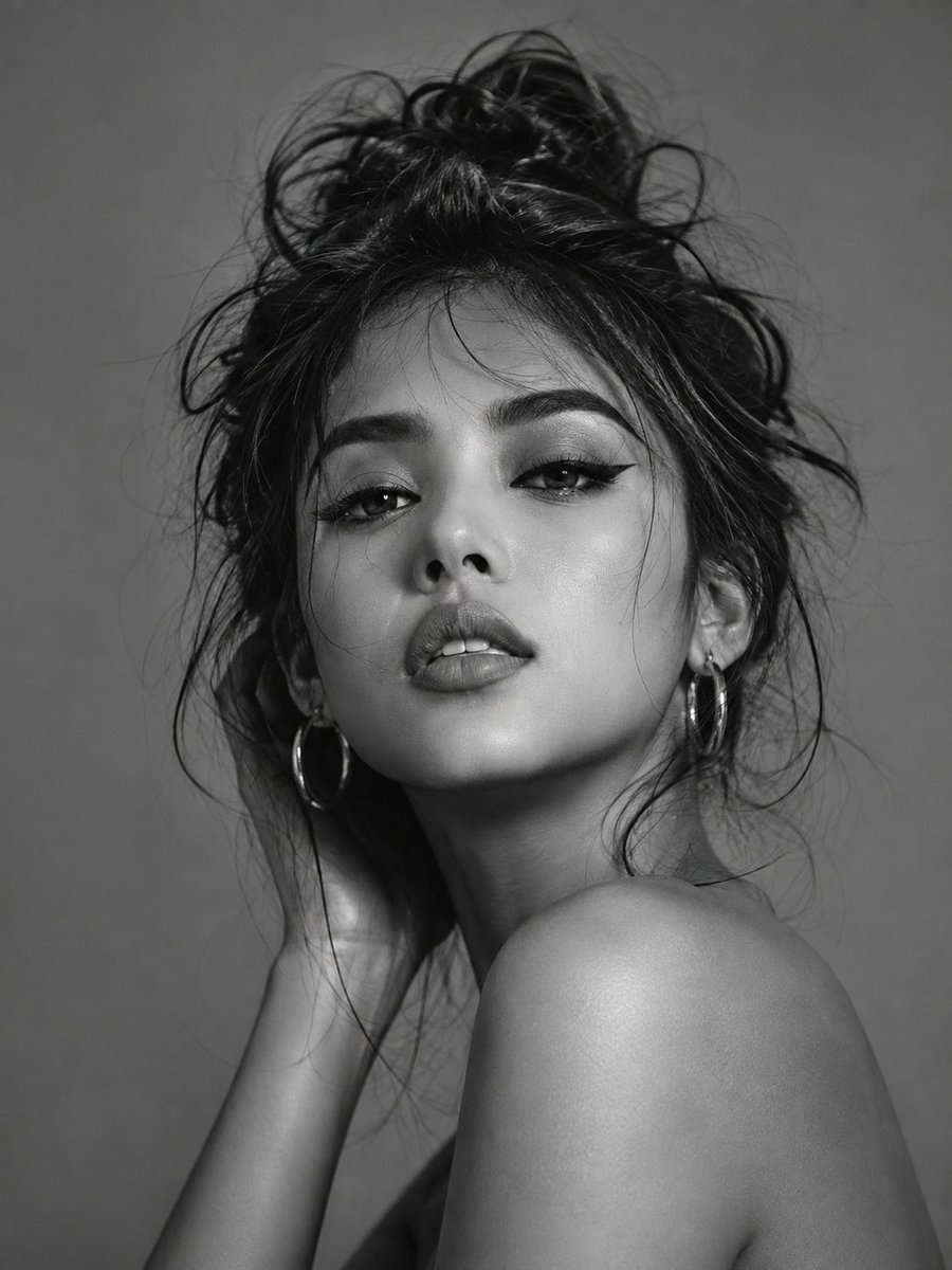 Black and White Beauty Portrait