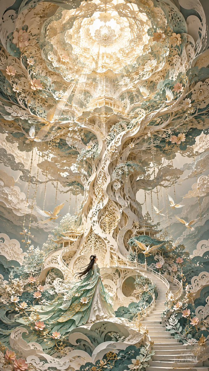 World Tree Papercut Art