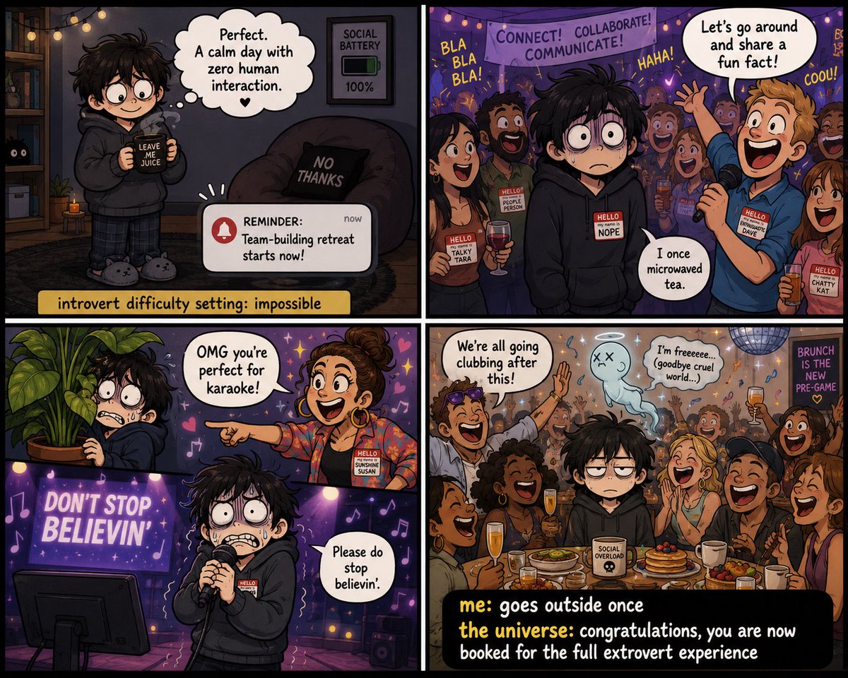 Introvert Difficulty Meme Comic