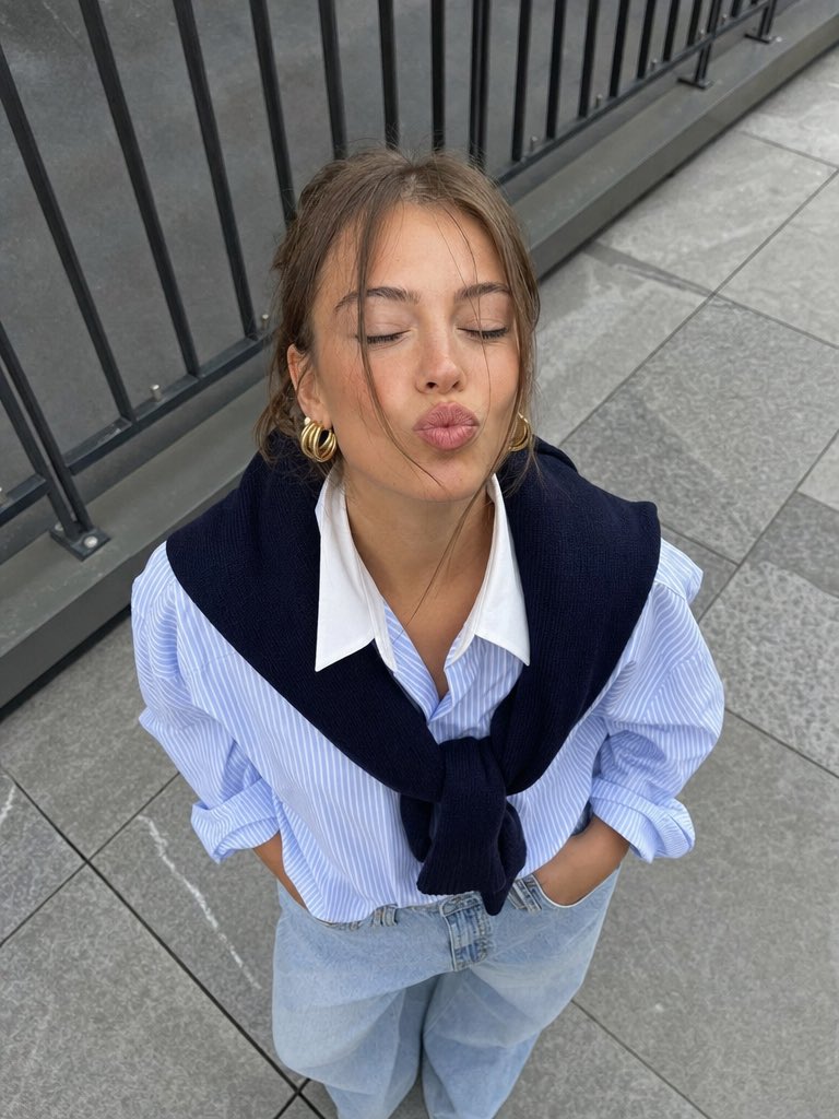 Preppy High-Angle Fashion Portrait