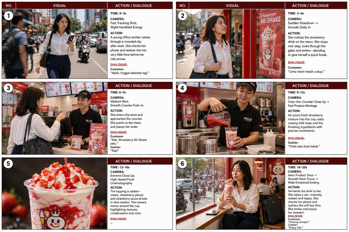 Commercial Storyboard Story Sheet