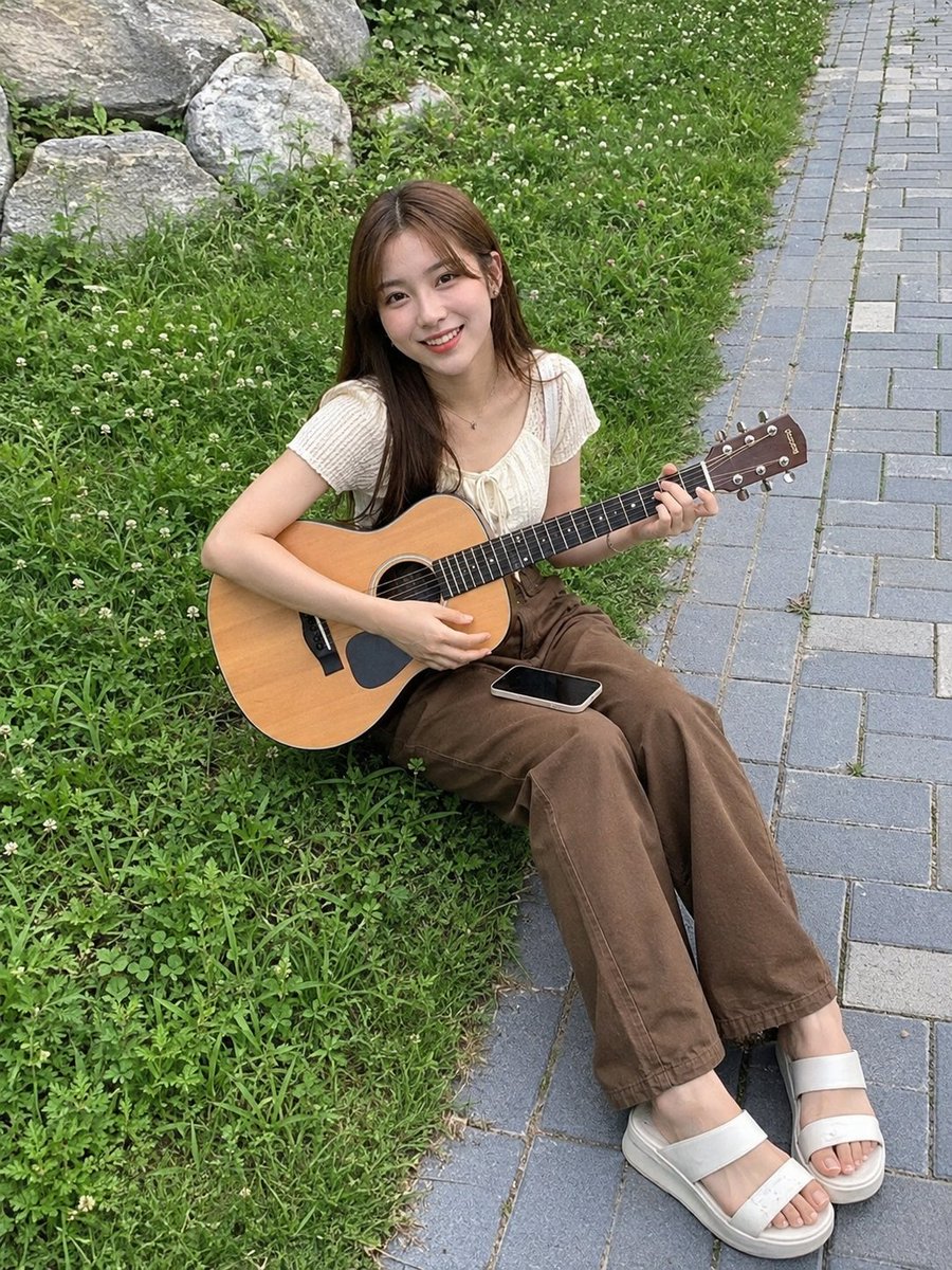 Outdoor Park Guitar Portrait