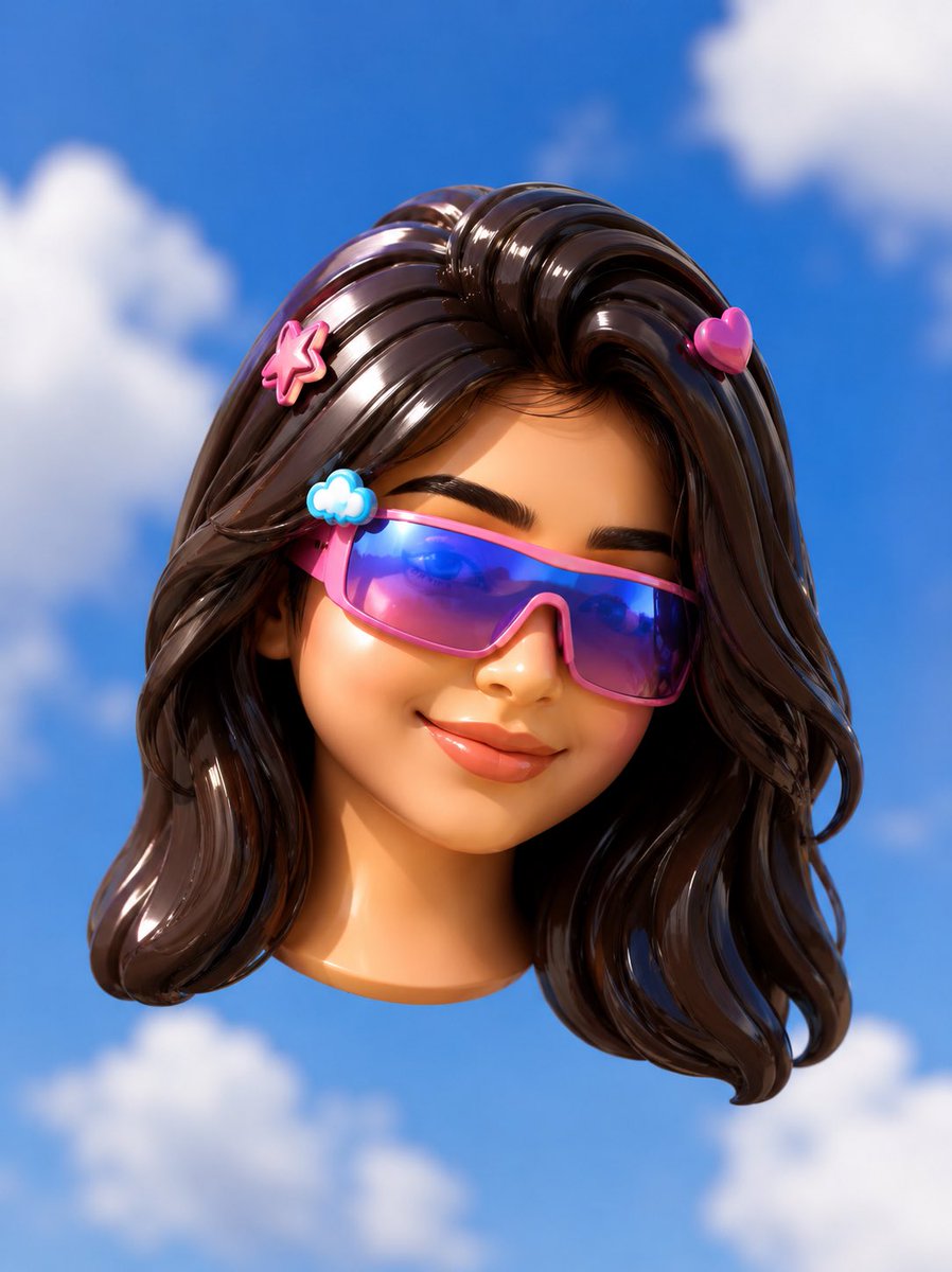 Glossy Designer Toy Floating Head