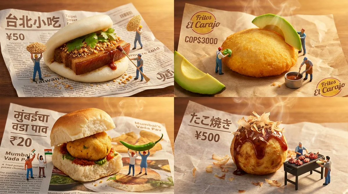 Social Media Post - Miniature Street Food Diorama - Image 1