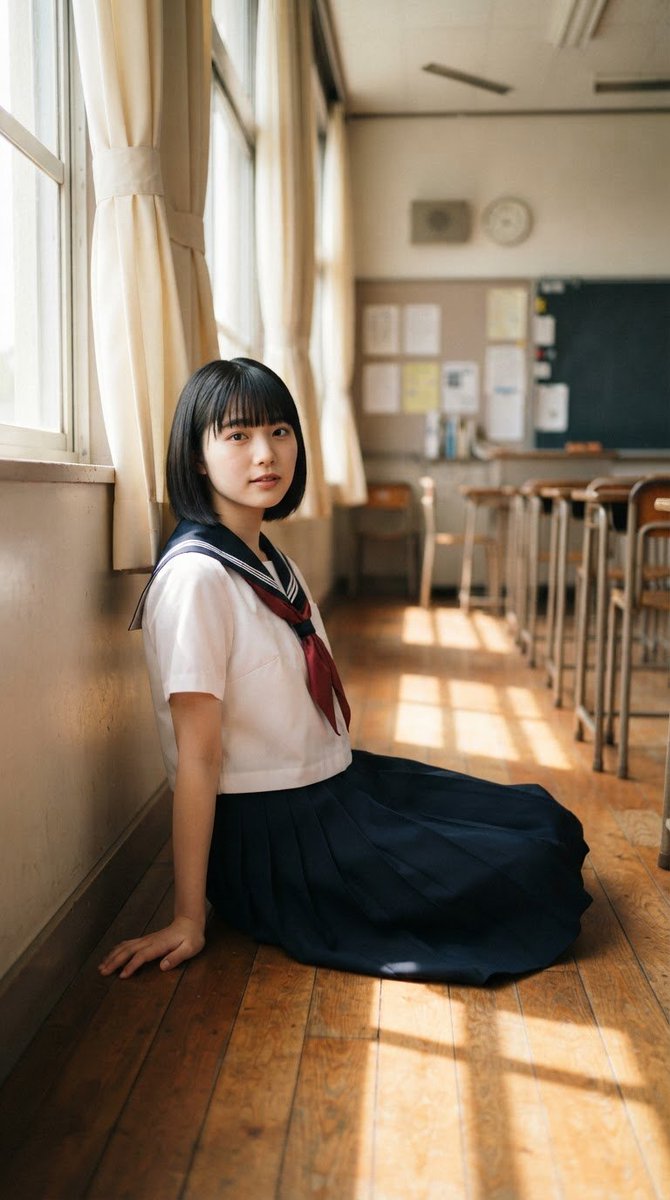 Comic / Storyboard - Japanese School Uniform Classroom Portrait - Image 1