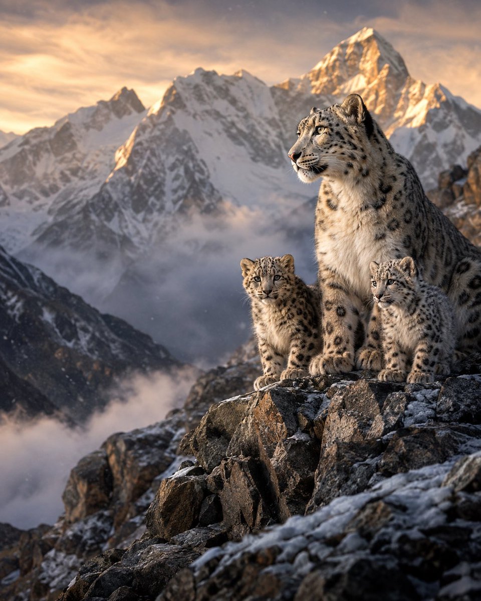 Snow Leopards in Himalayan Mountains