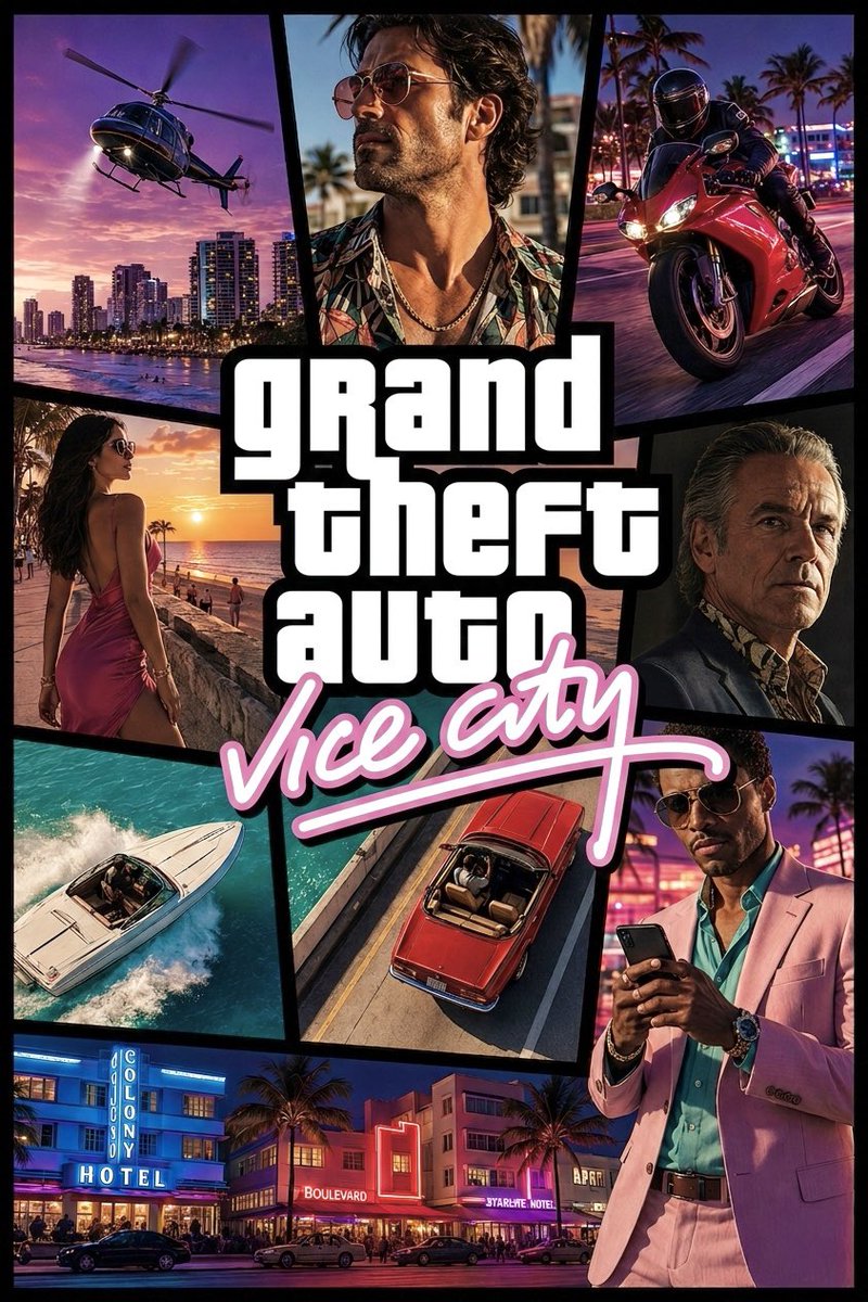 Photorealistic Vice City Cover Recreation
