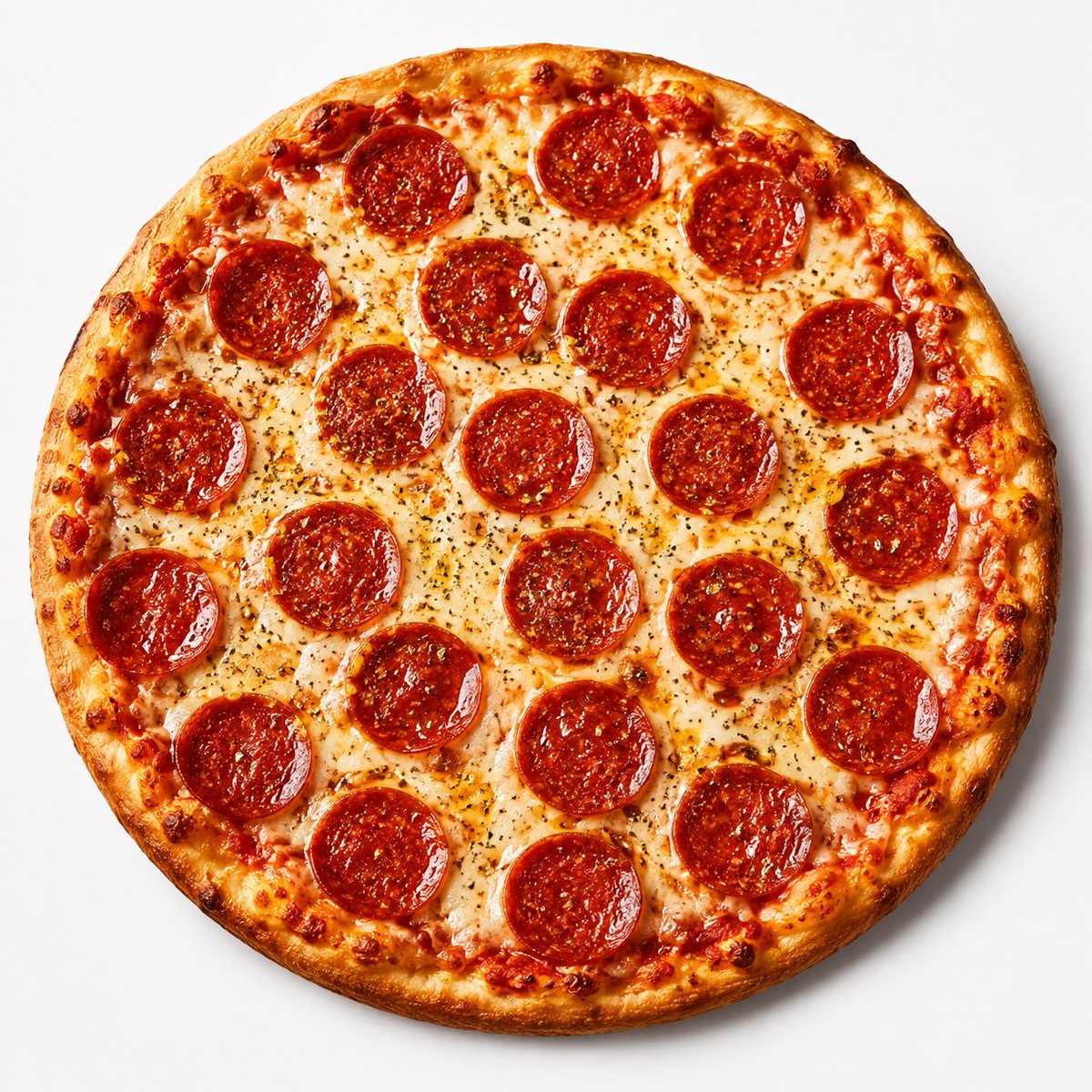Overhead Pepperoni Pizza Photo