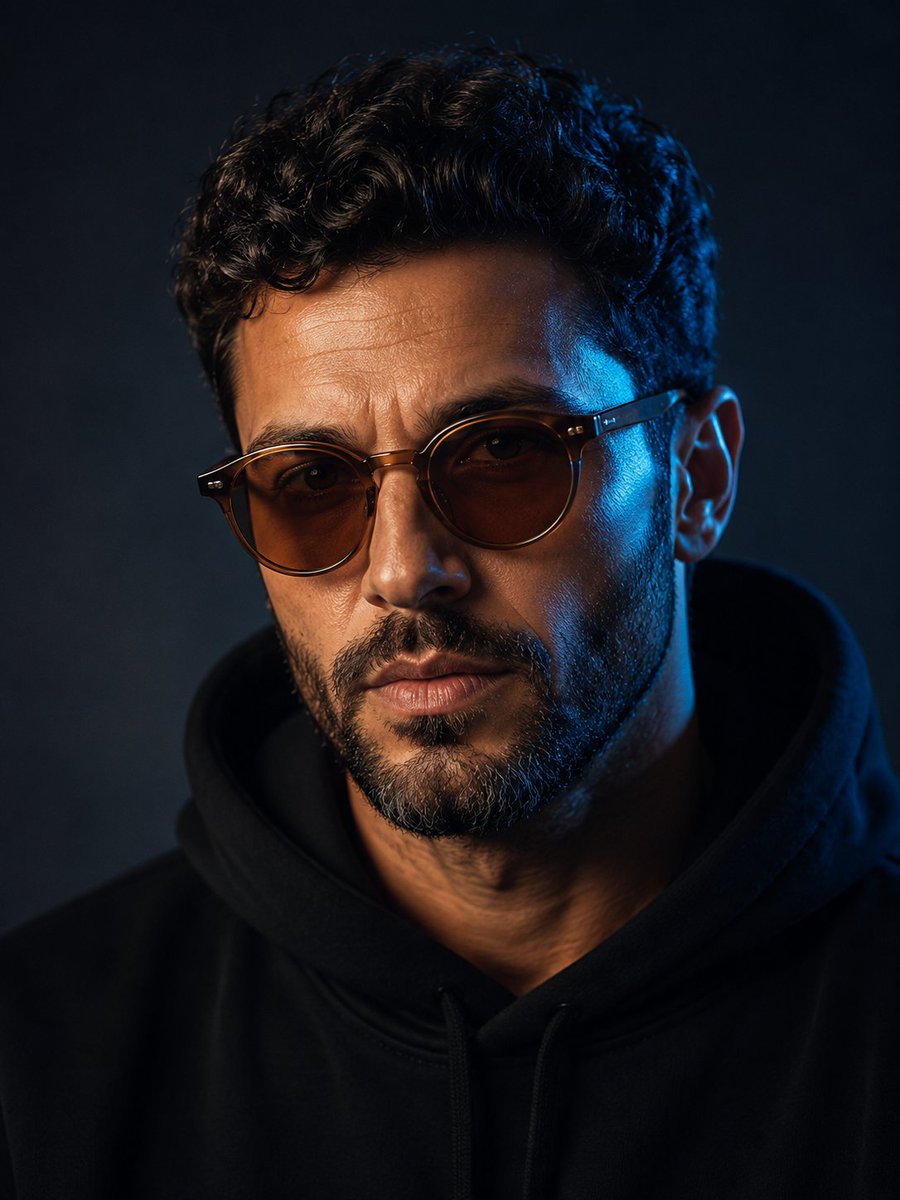 Stylish Middle-Aged Man Cinematic Portrait