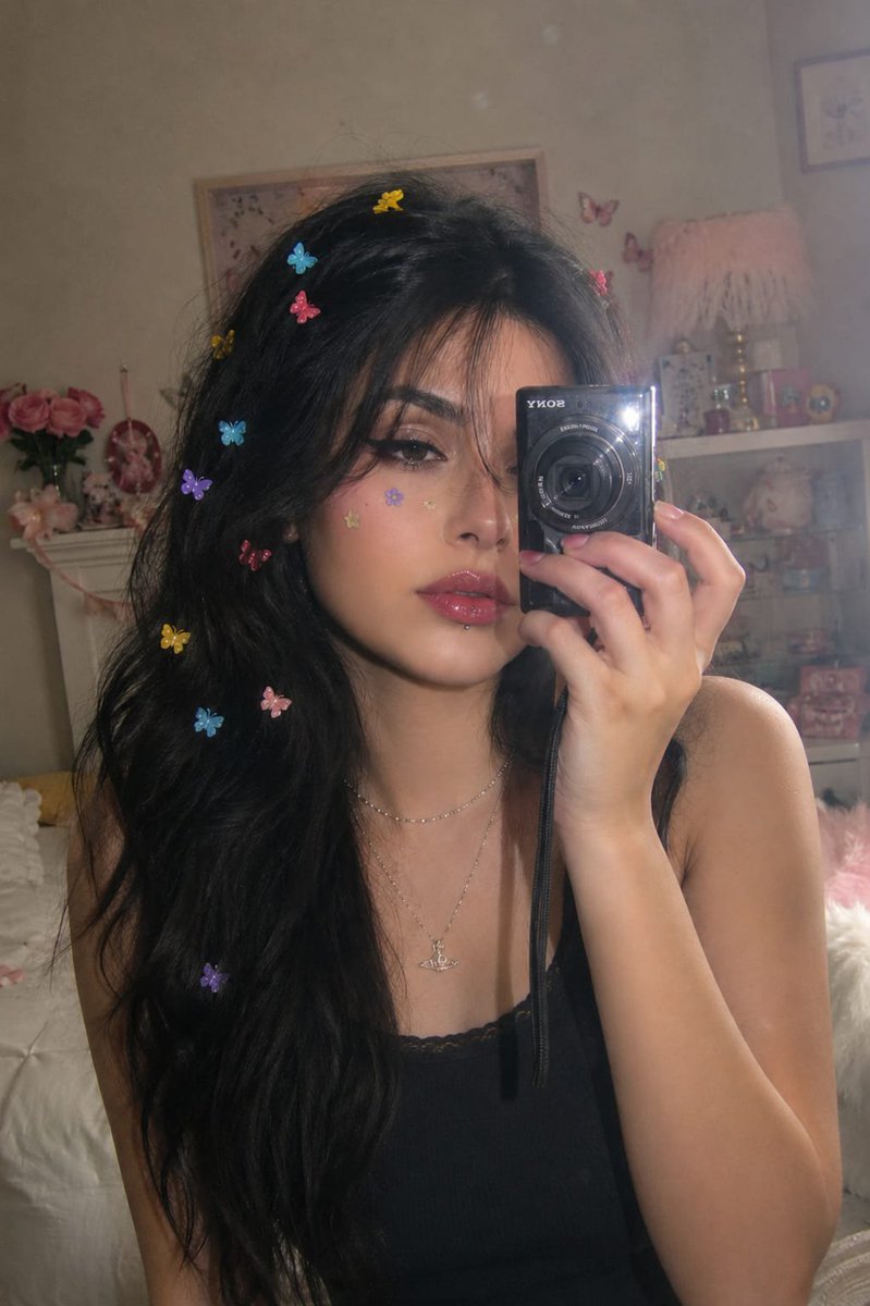 Vintage Digital Camera Mirror Selfie