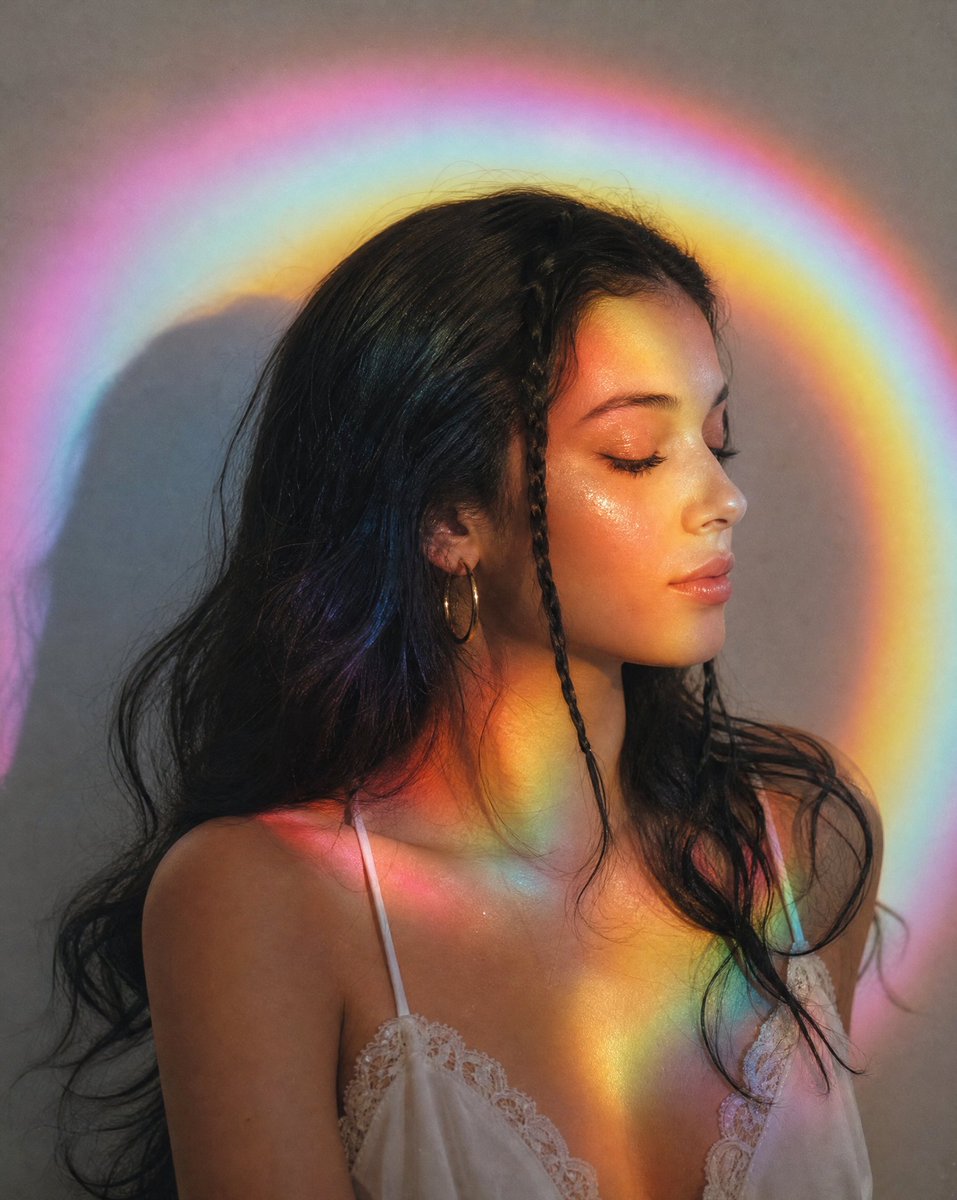 Rainbow Halo Editorial Portrait