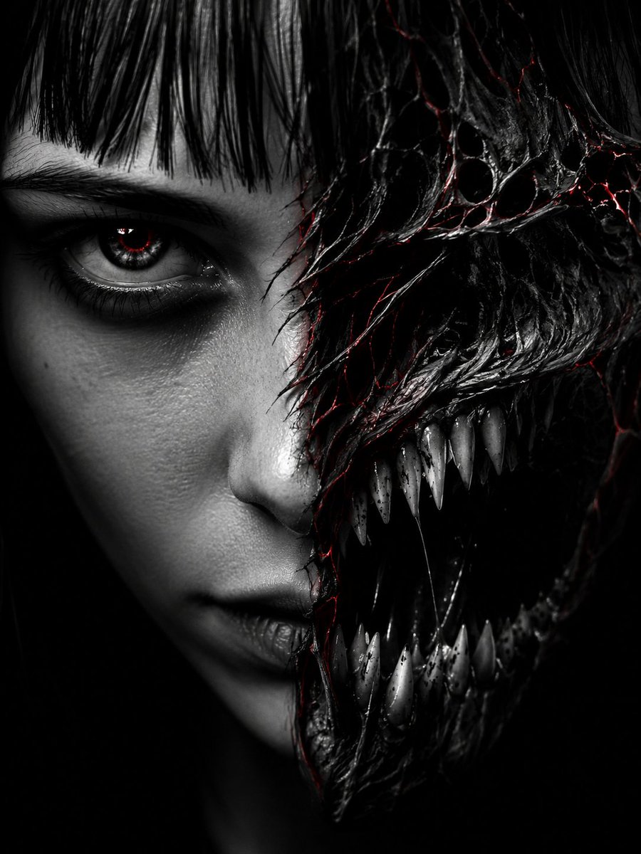 Split Face Horror Transformation