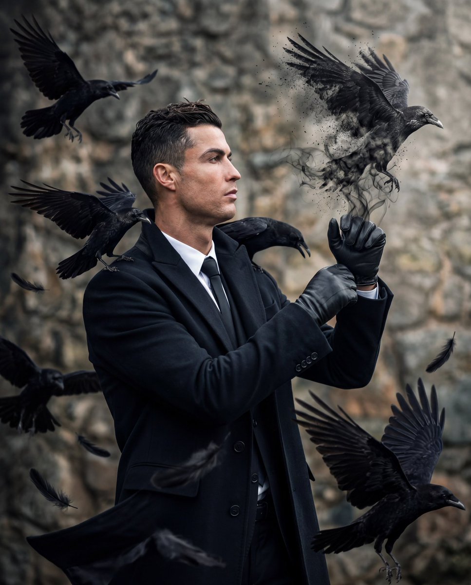 Gothic Raven Fashion Portrait