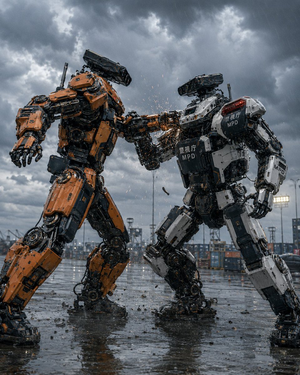Stormy Police Mech Duel