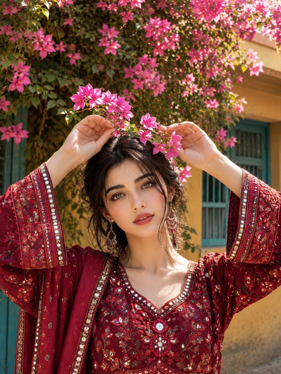 South Asian Courtyard Portrait