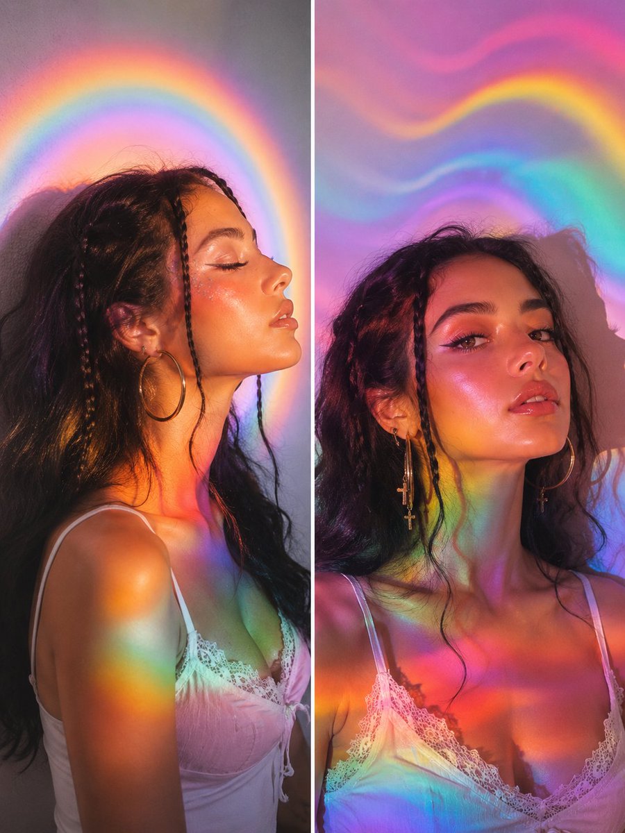 Pastel Rainbow Portrait