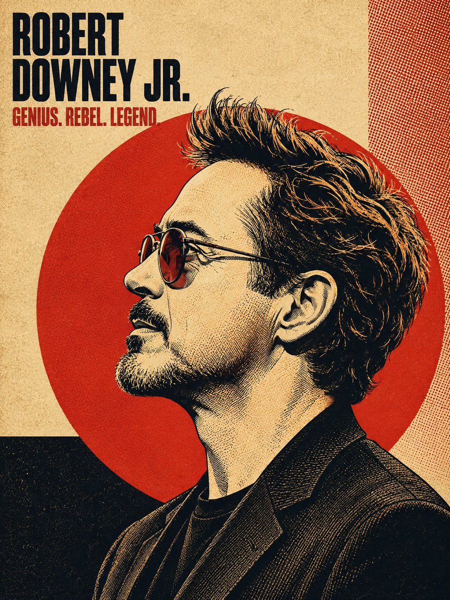 Vintage Halftone Portrait Poster