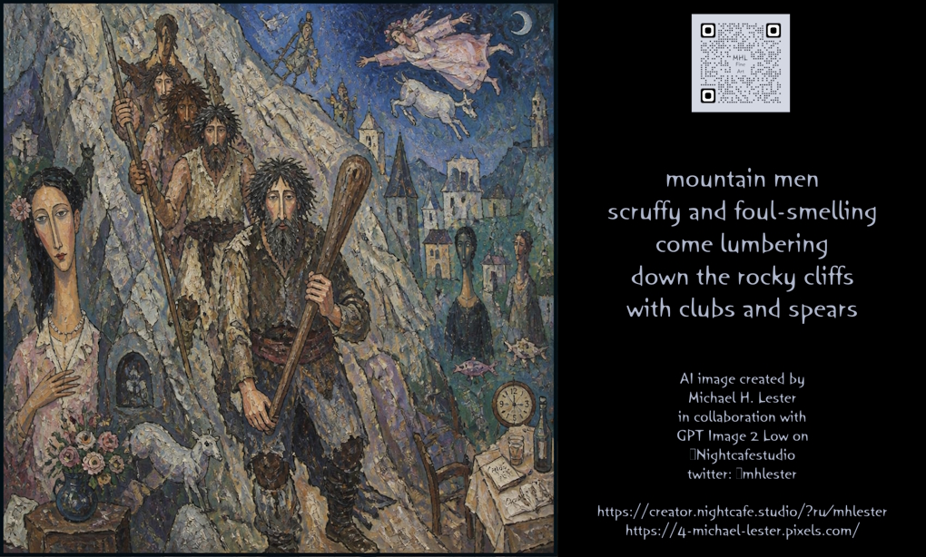 Scruffy Mountain Men Illustration