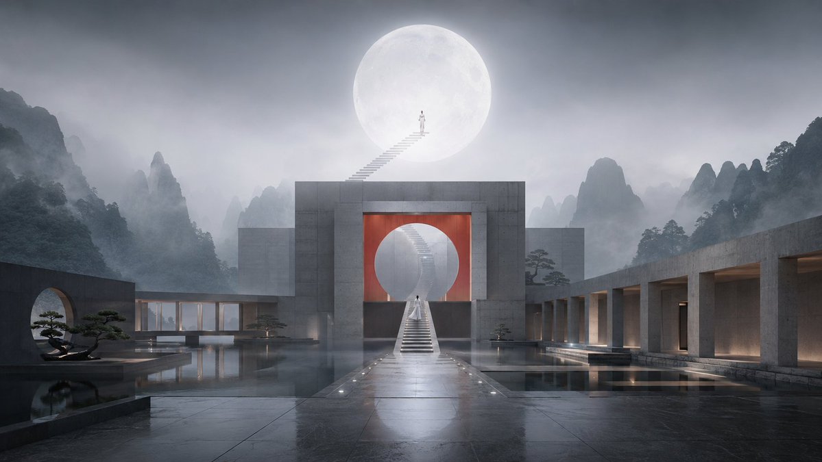 Futuristic Chinese Architecture Fusion