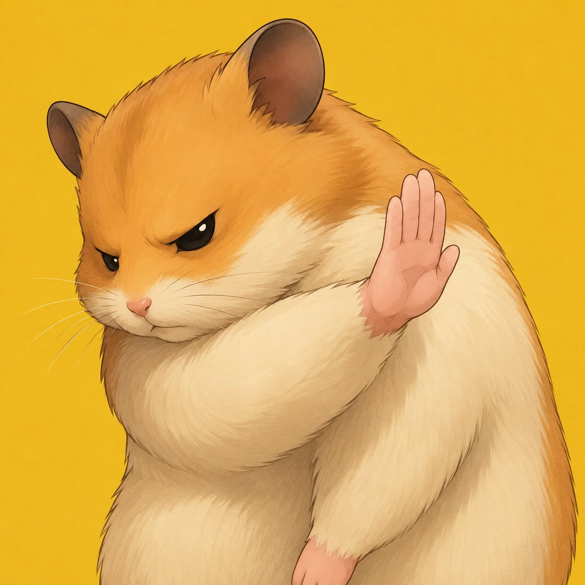 Stern Hamster Stop Gesture