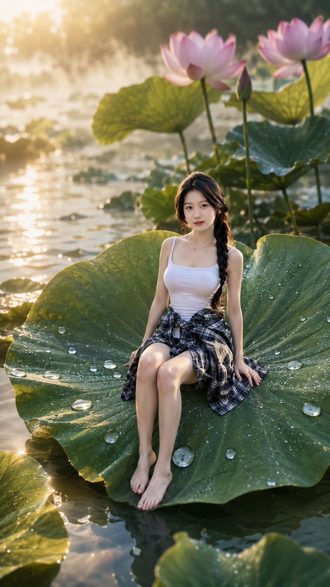Giant Lotus Pond Portrait