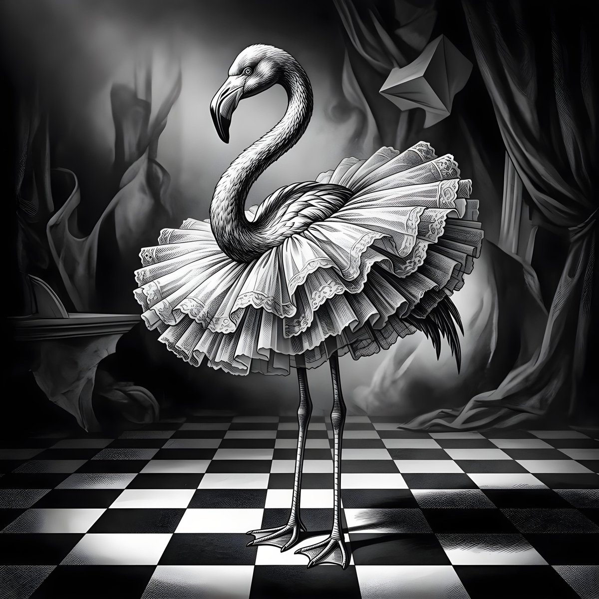 Comic / Storyboard - Surreal Flamingo in Tutu - Image 1