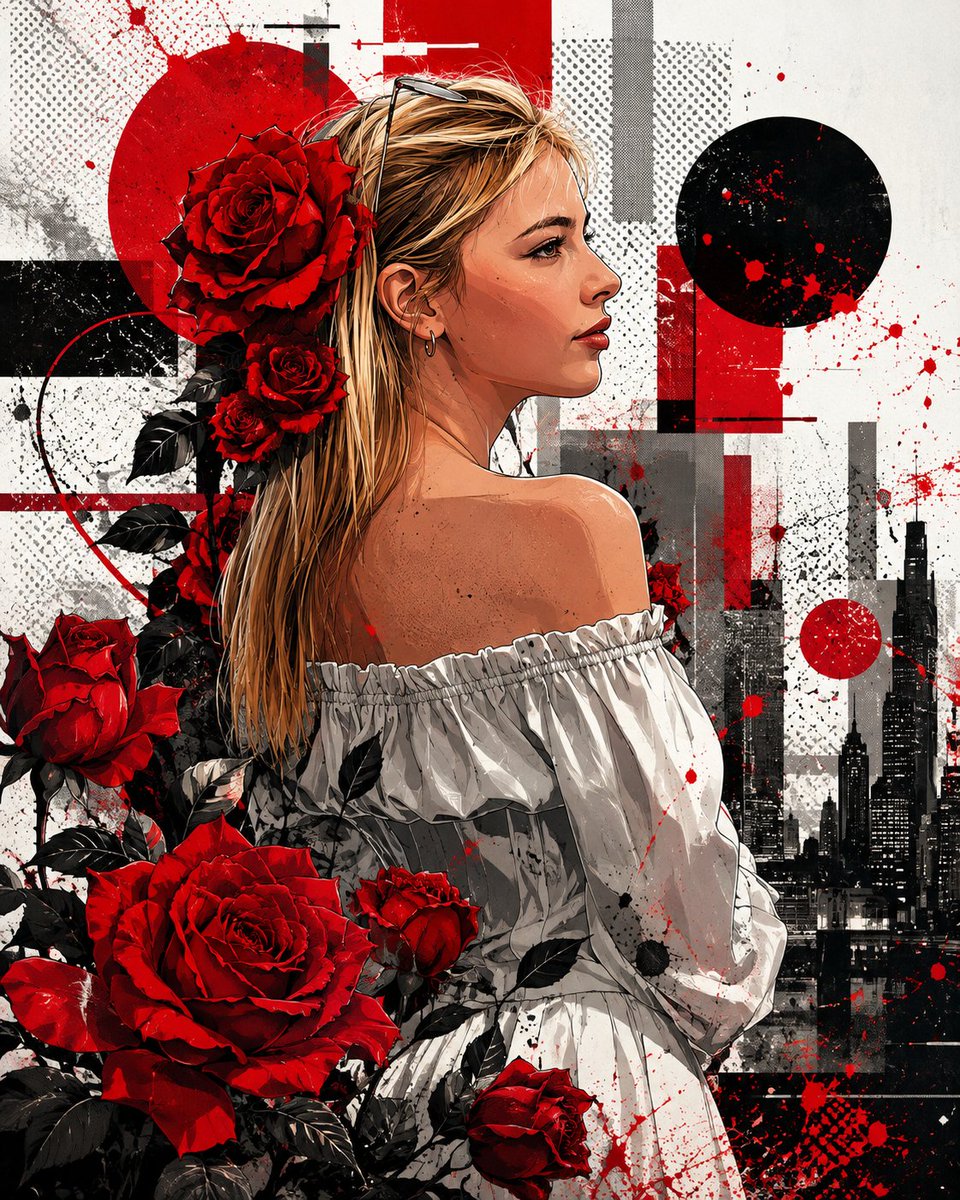 Mixed-Media Urban Art Portrait