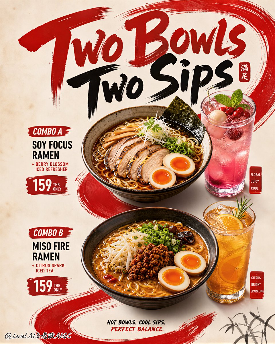 Luxury Ramen Combo Restaurant Poster