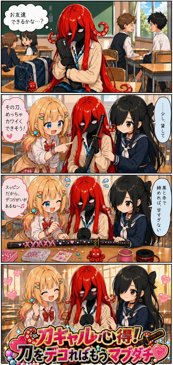 Manga Character Collaboration Scene