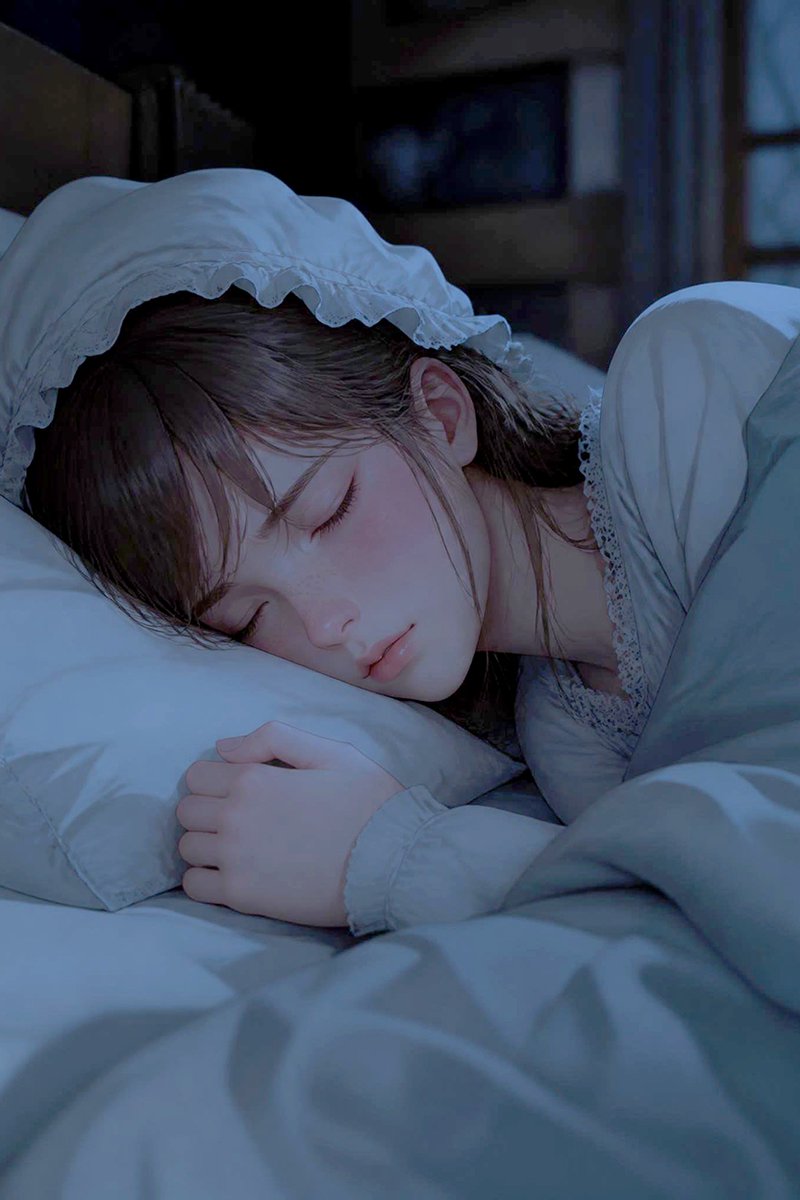 Sleeping Woman in Nightcap