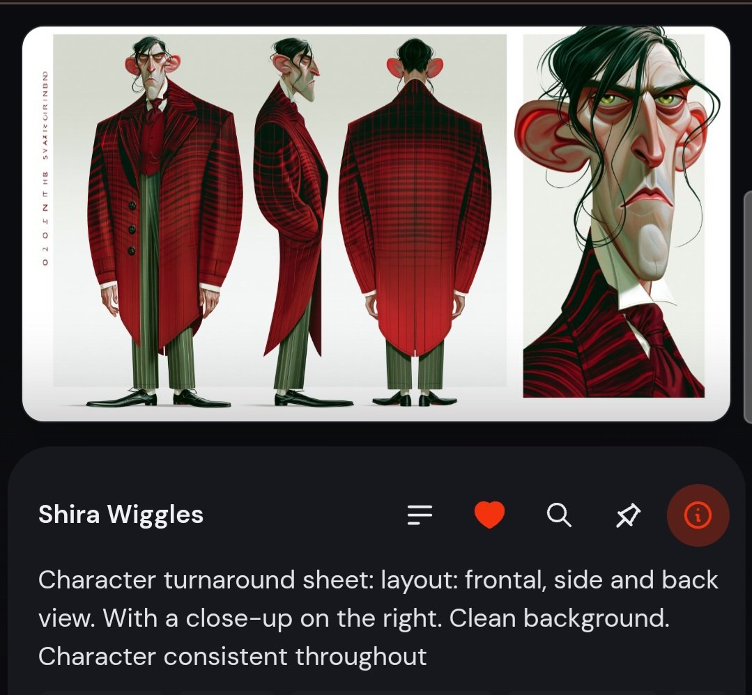 Dark App Character Turnaround Sheet