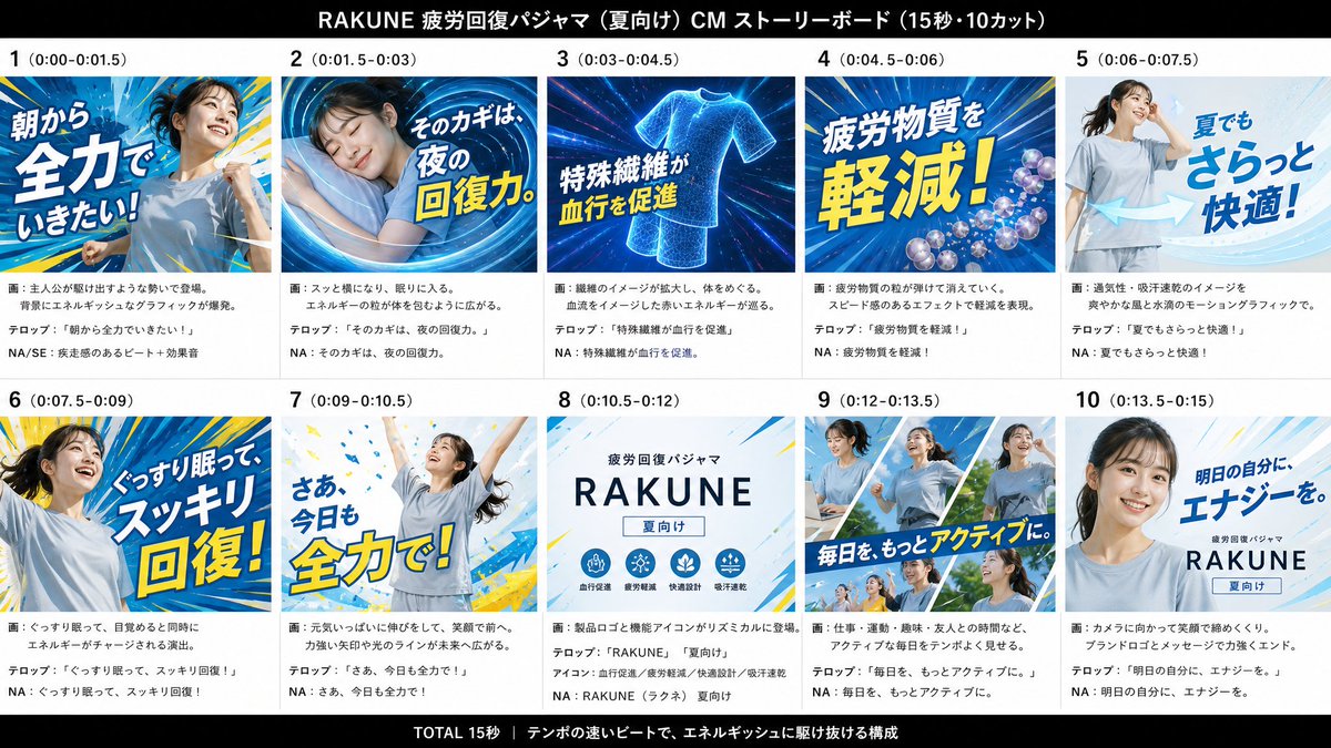 RAKUNE Summer Pajama Storyboard