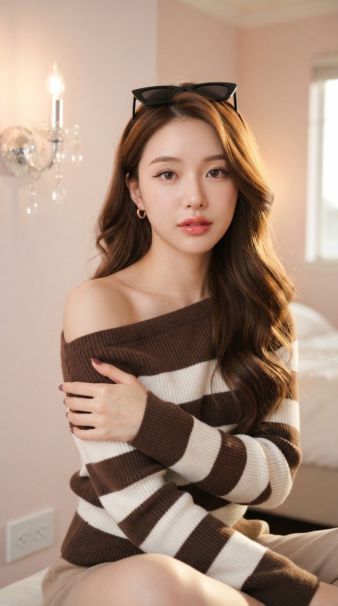 Profile / Avatar - Asian Woman in Striped Sweater - Image 4