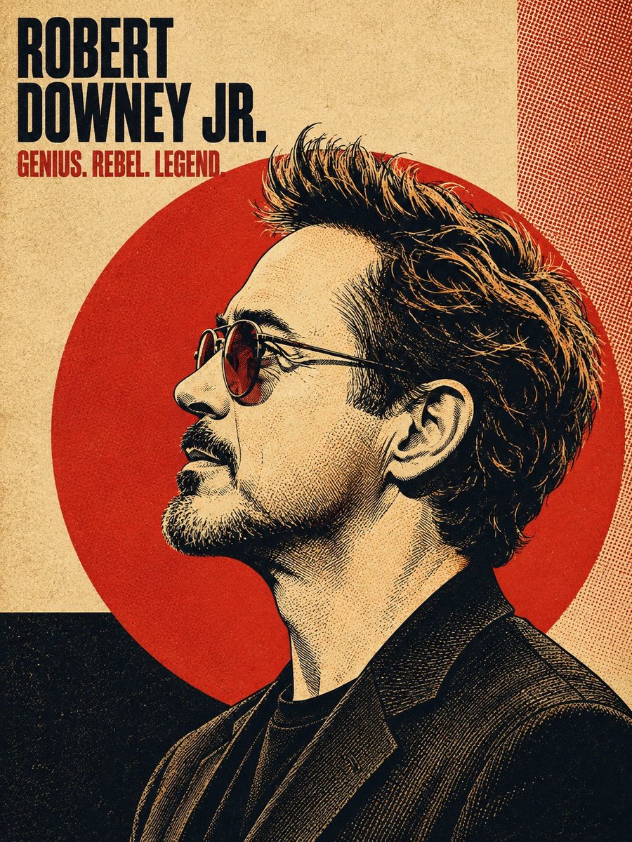 Vintage halftone poster art portrait