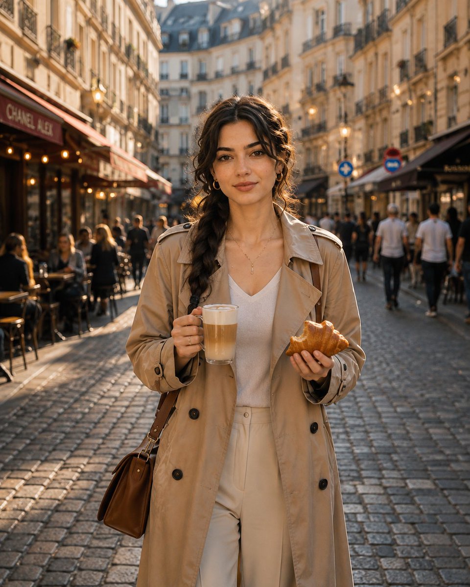 Parisian Morning Coffee Lifestyle Scene