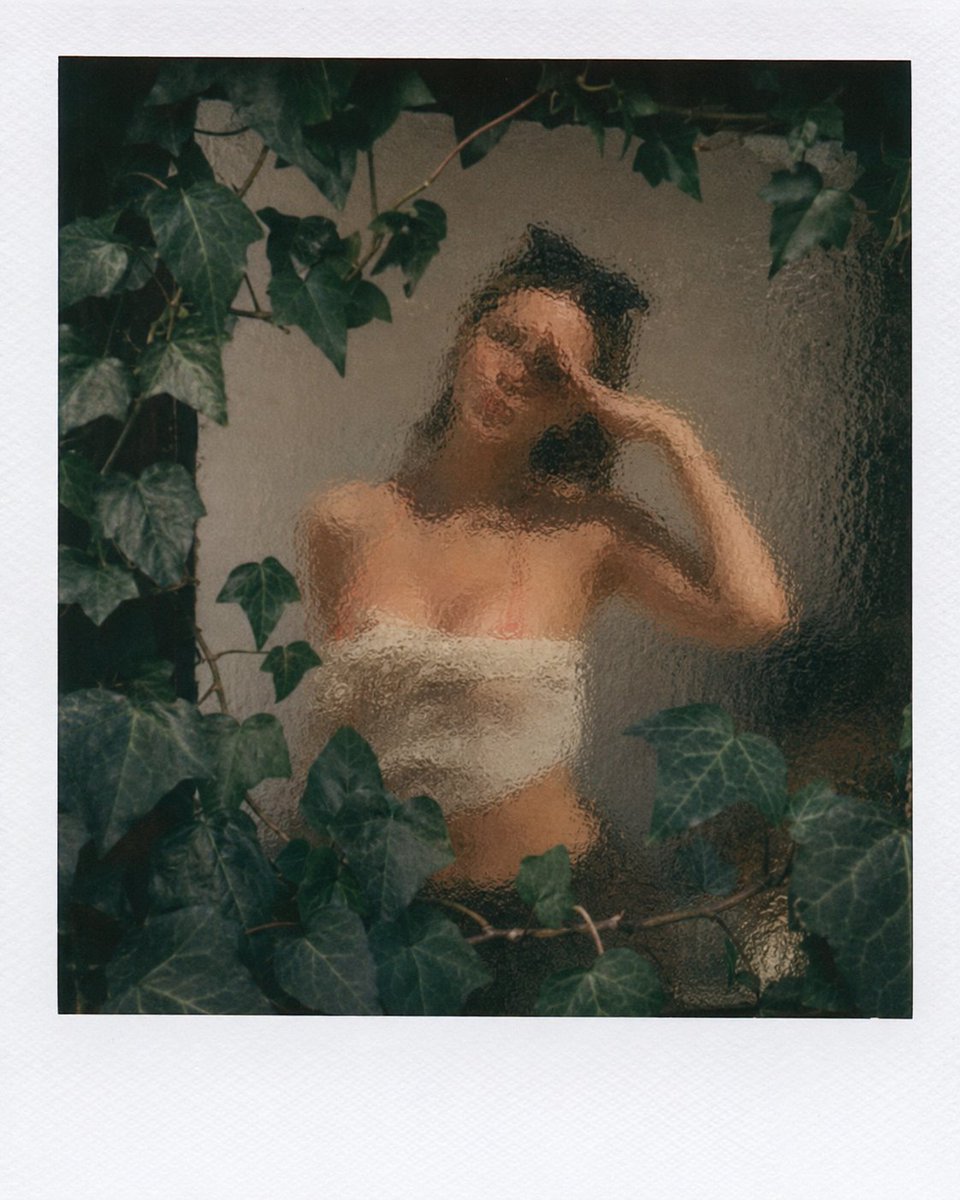 Textured Glass Polaroid Portrait