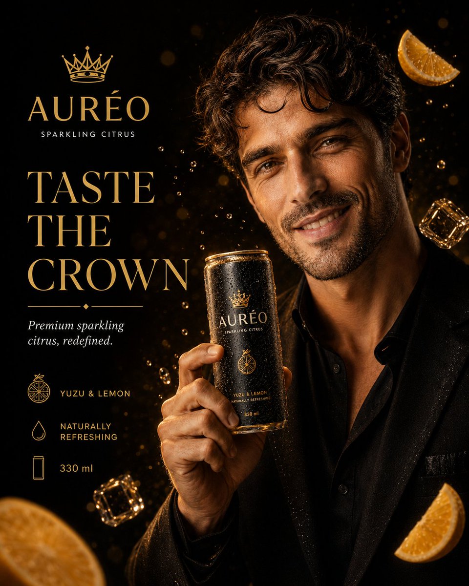 Premium Beverage Ad Poster