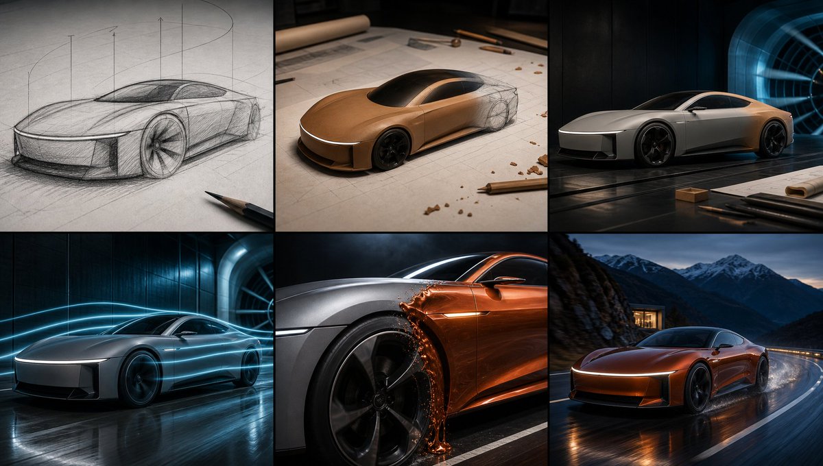 Automotive Commercial Storyboard Sheet