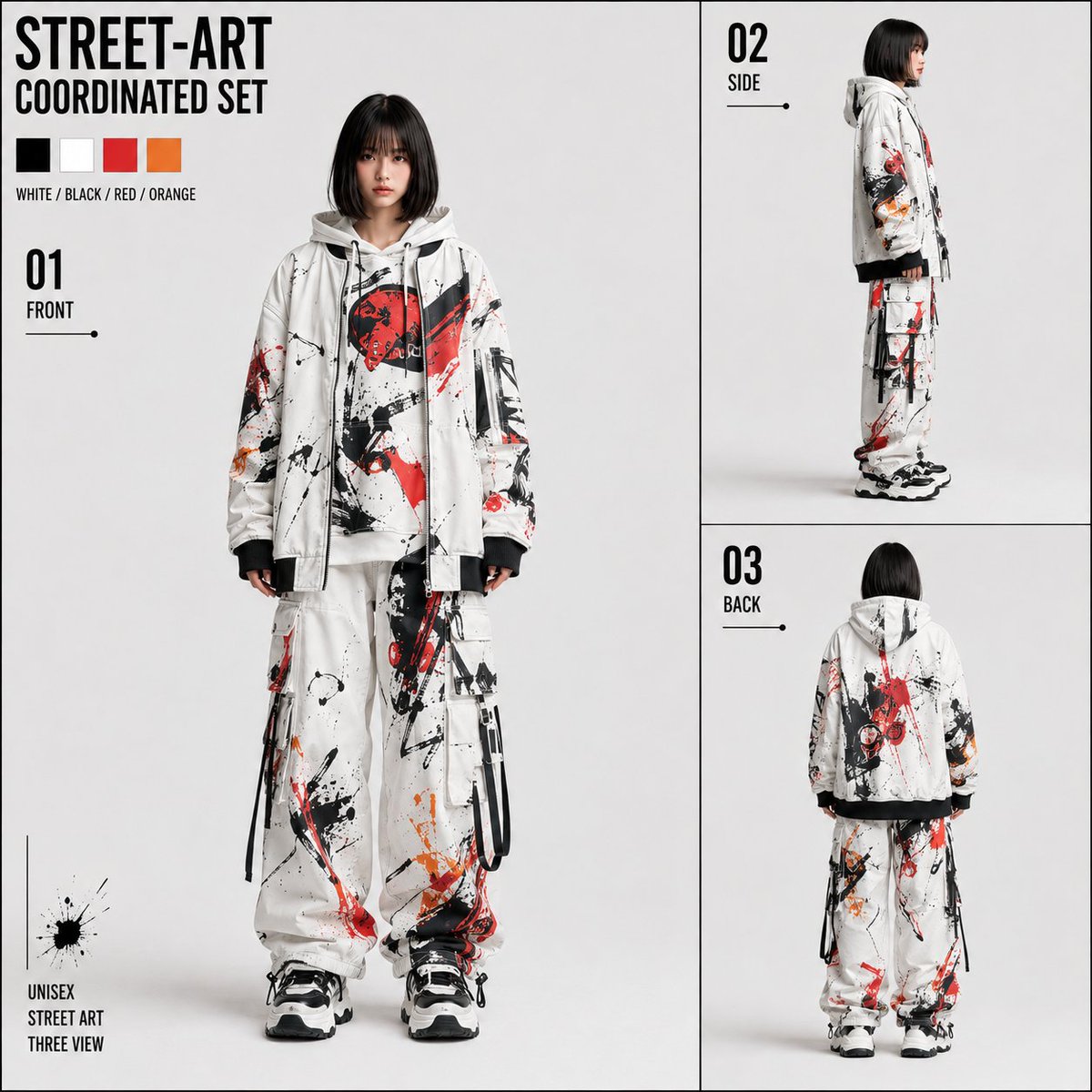 Street Art Three View Design Sheet