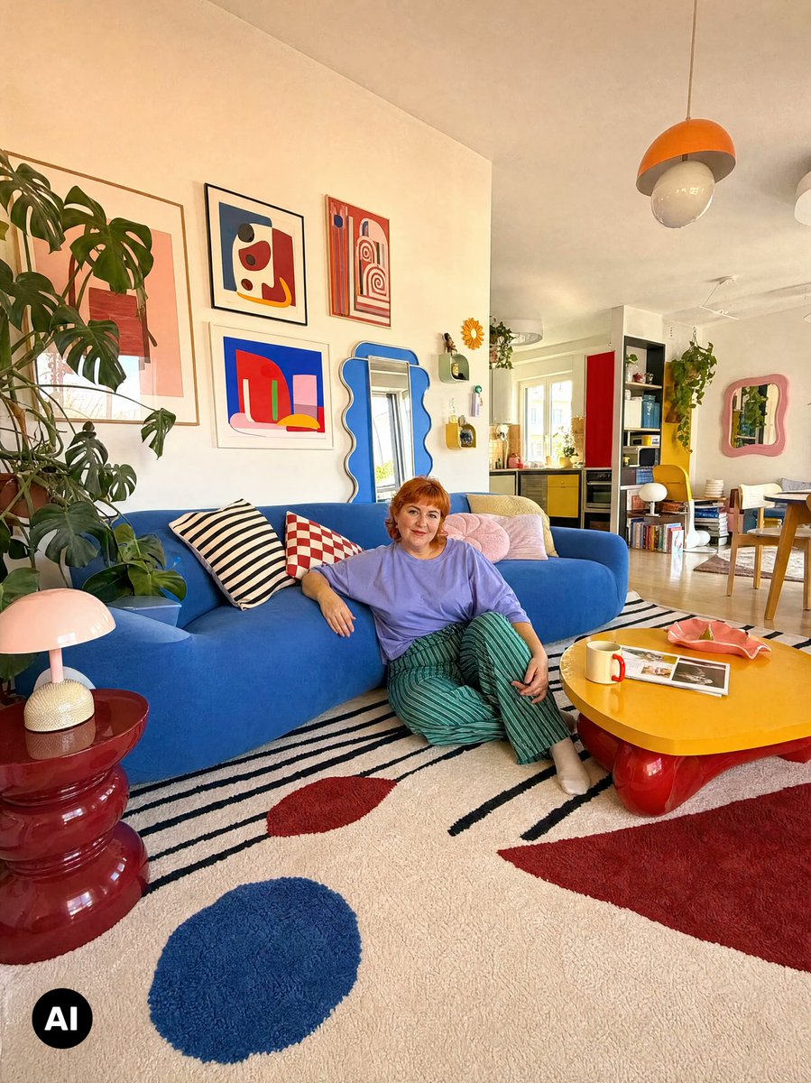 Colorful Maximalist Apartment Portrait