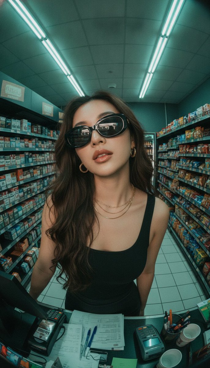 Profile / Avatar - Fisheye Convenience Store Portrait - Image 1