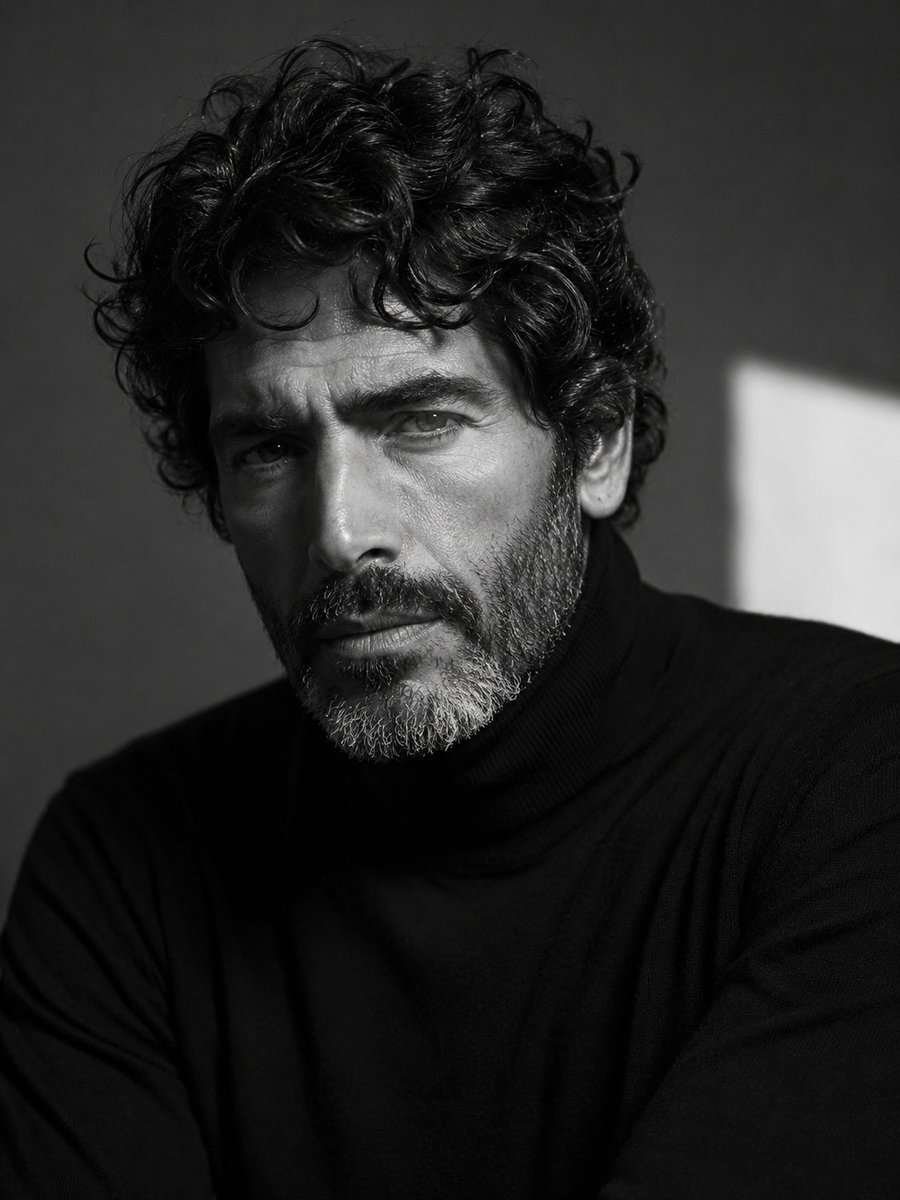 Rugged Masculine B&W Portrait