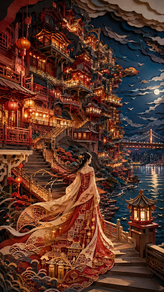 Hongya Cave Dreamy Papercut Art