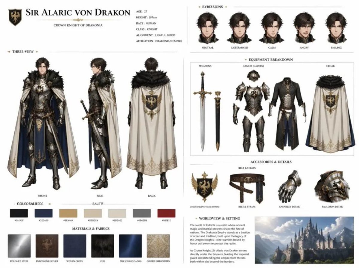 Character Reference Sheet Concept Art