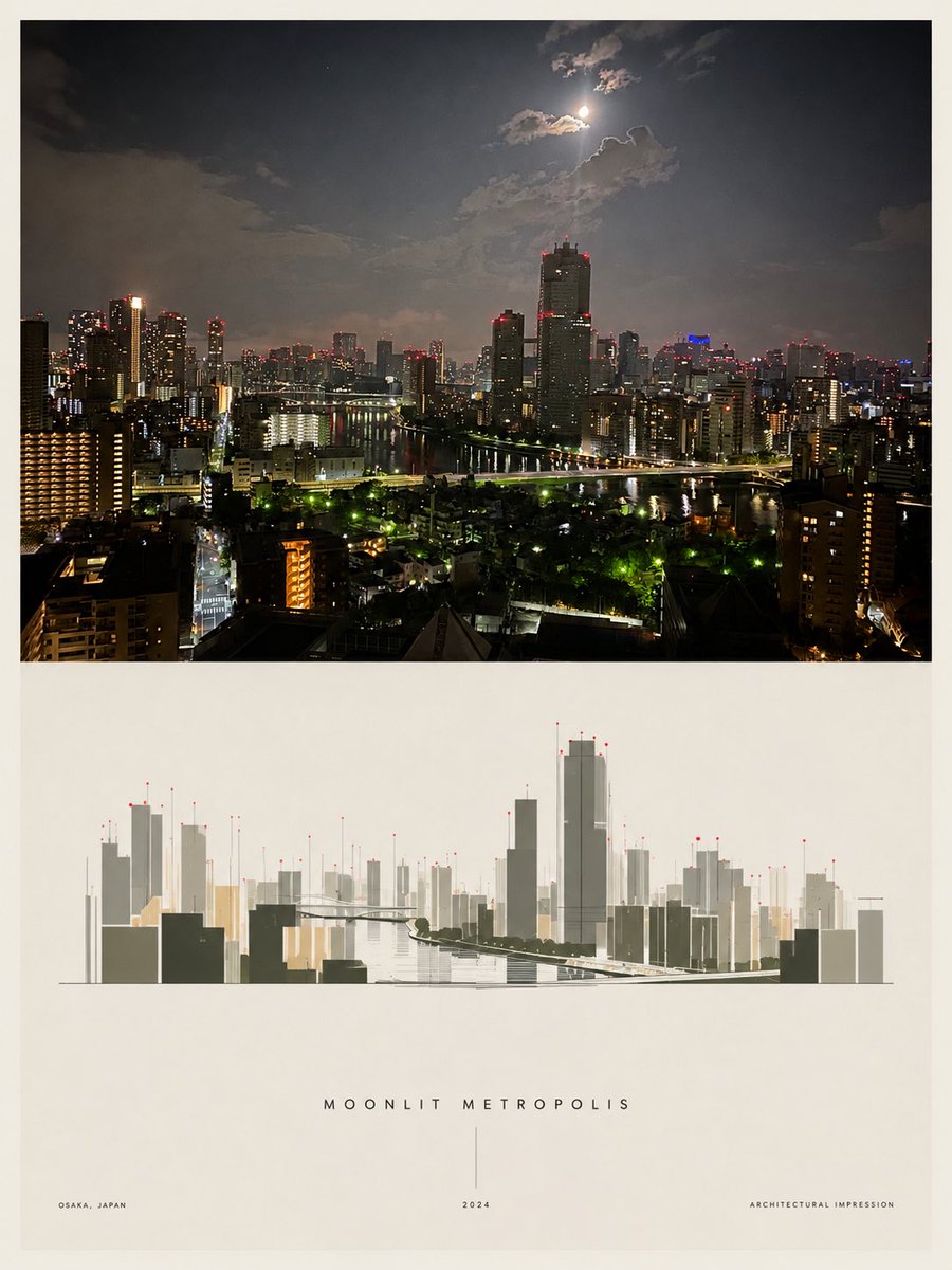 Moonlit Metropolis Poster