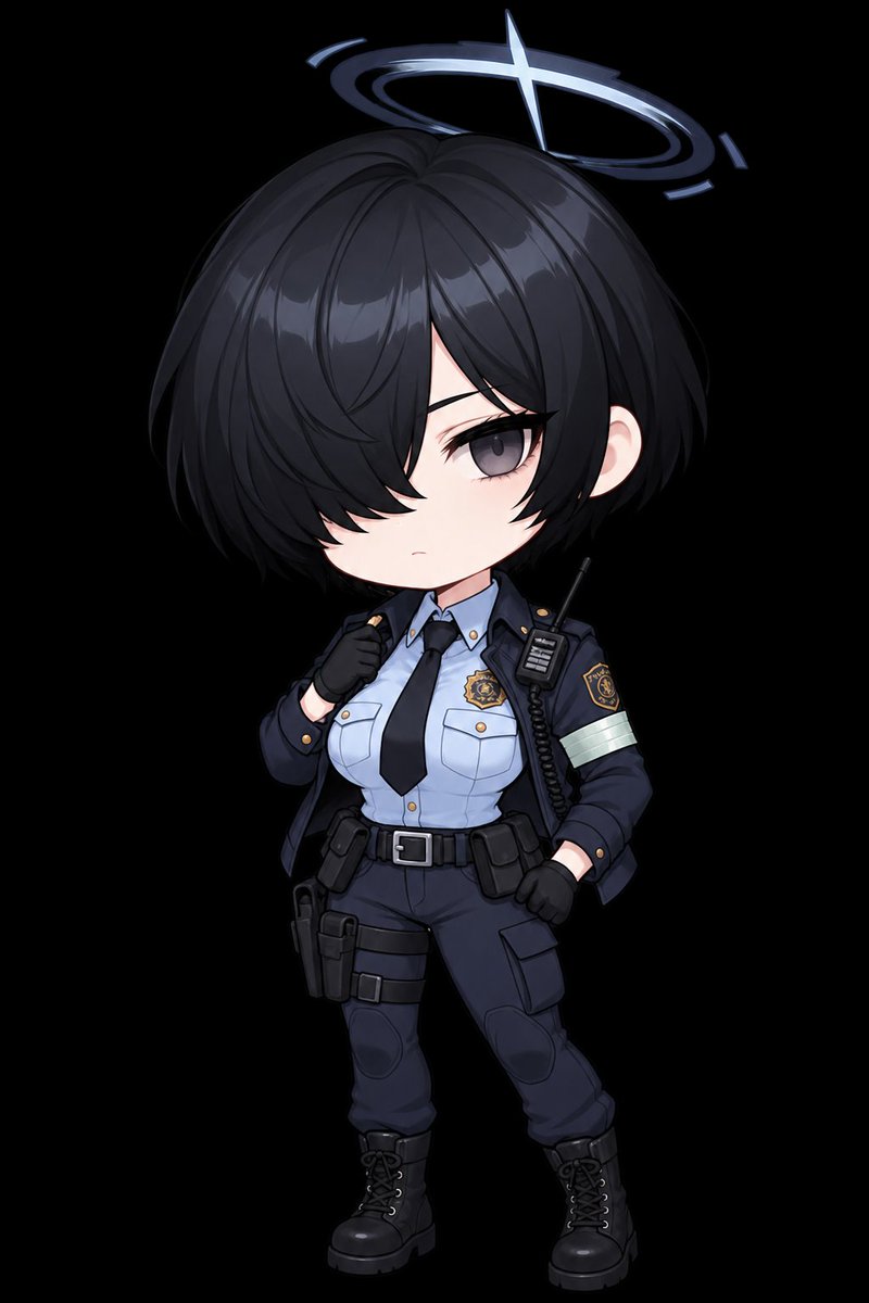 Chibi Tactical Police Girl with Halo