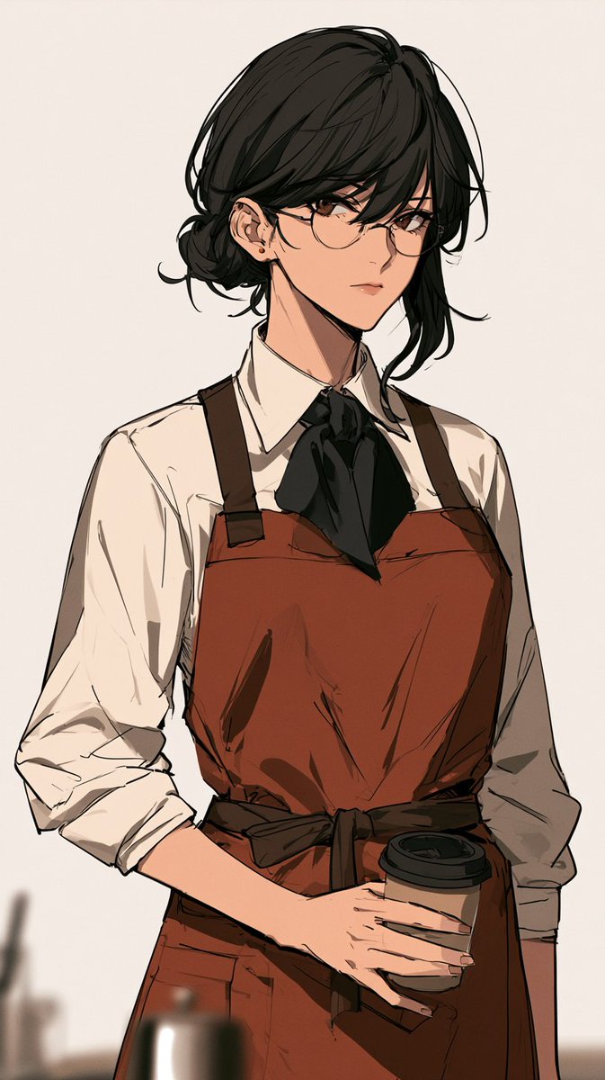 Anime Cafe Barista Portrait